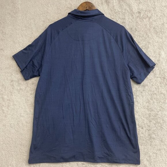 NEW Hurley Men's L Performance Polo Shirt Navy Blue Moisture Wicking - Picture 3 of 9